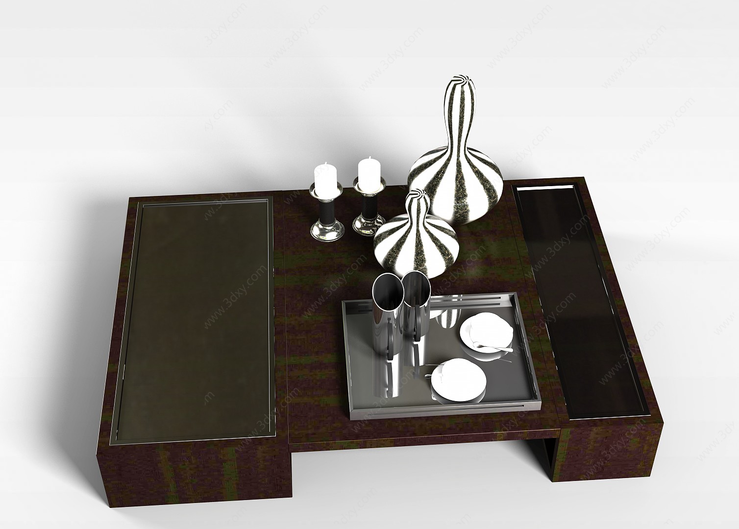 现代客厅茶几3D模型