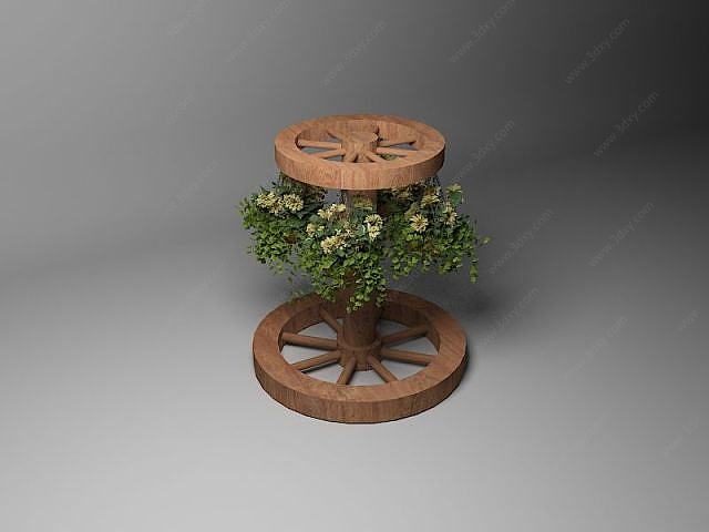 木质花架3D模型