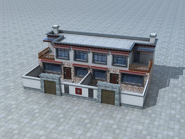藏族住房建筑3D模型