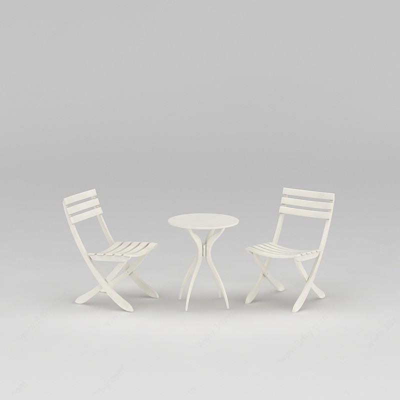 花园休闲桌椅3D模型