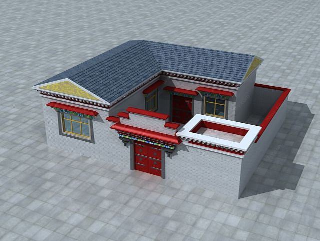 藏族民房3D模型