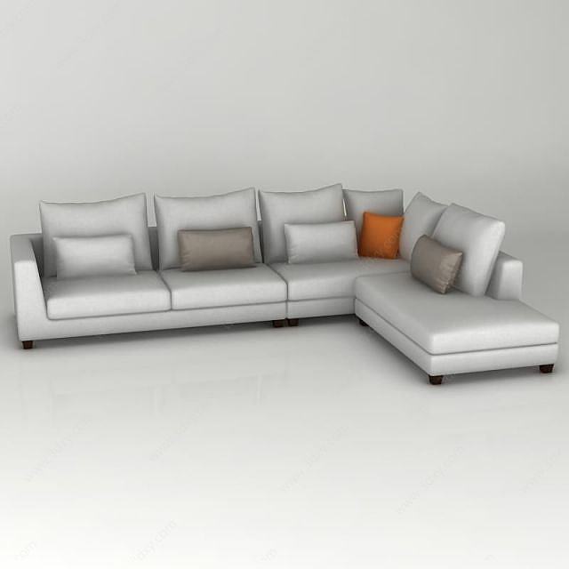 简约组合沙发3D模型