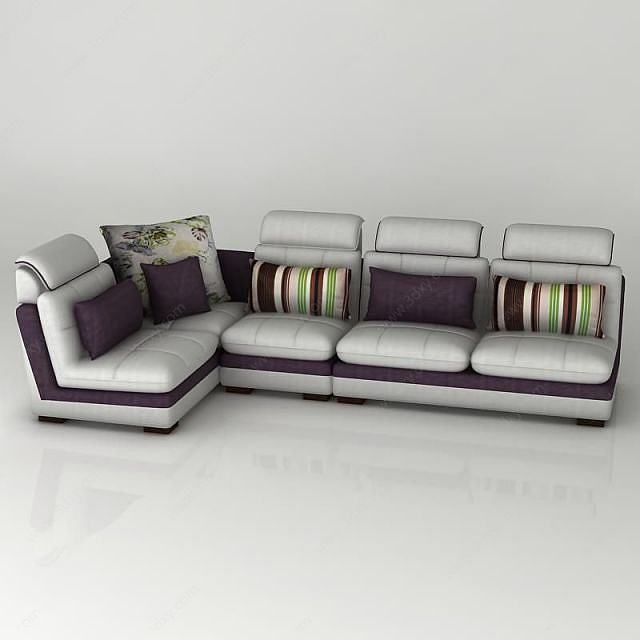 客厅组合沙发3D模型