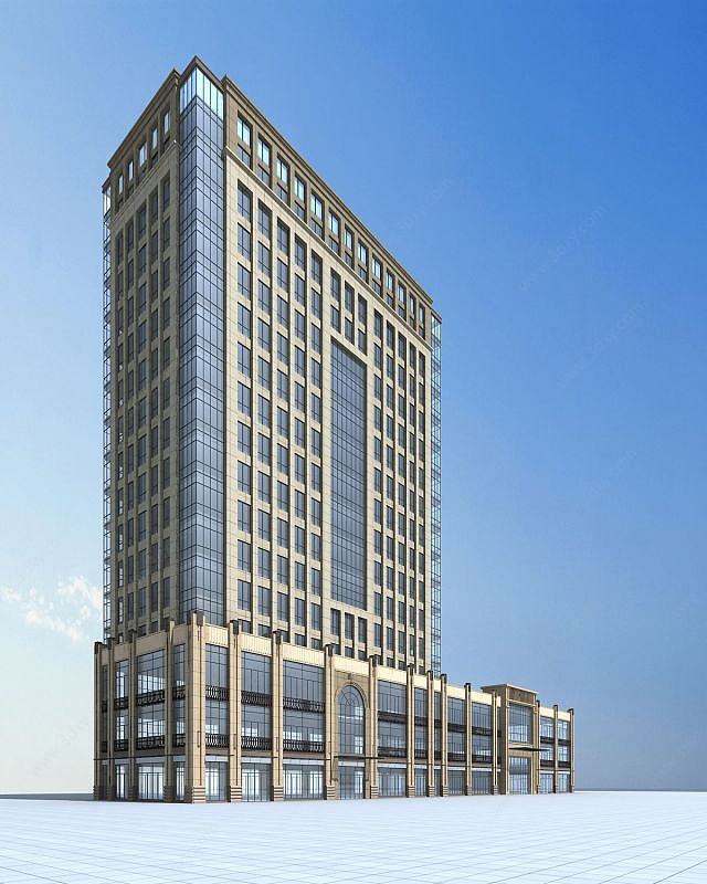 高级酒店建筑3D模型