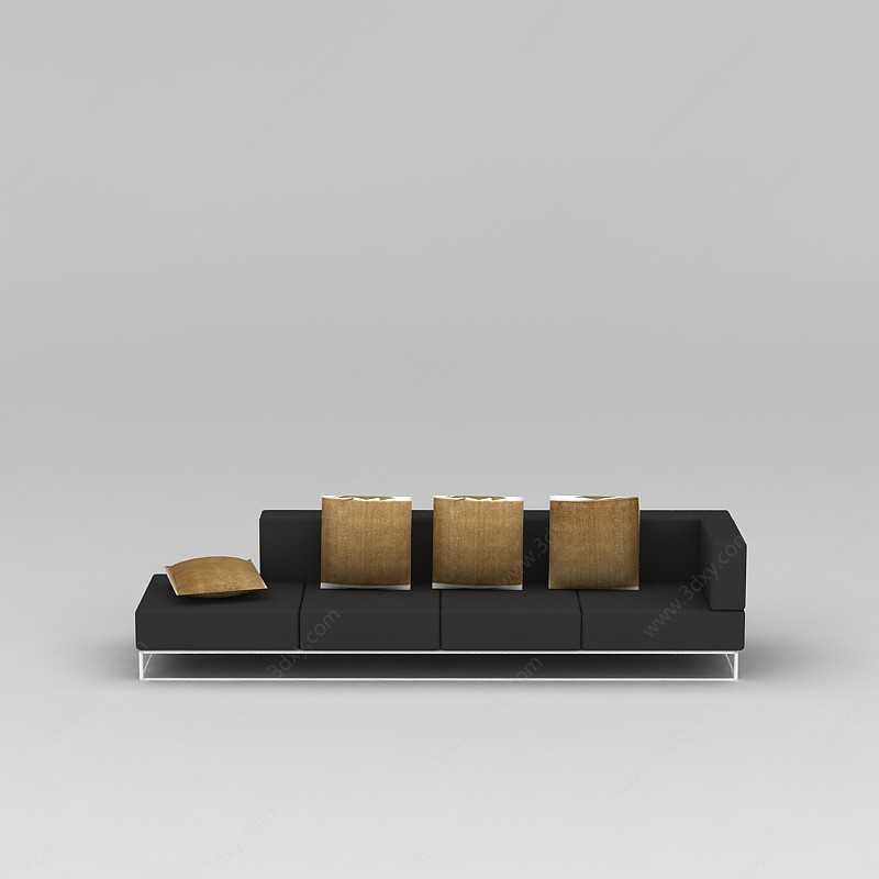 客厅简约沙发3D模型