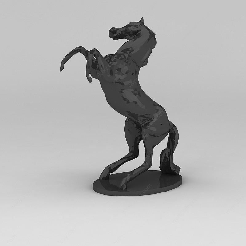 马雕塑摆件3D模型