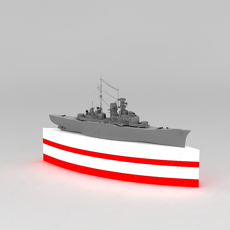 轮船摆件3D模型