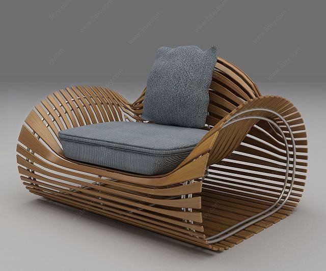 异形藤椅3D模型