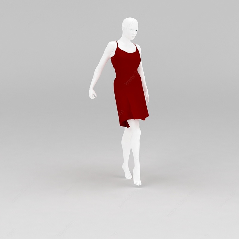 女装展示模特道具3D模型