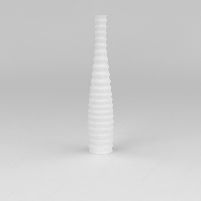 白色小口花瓶3D模型