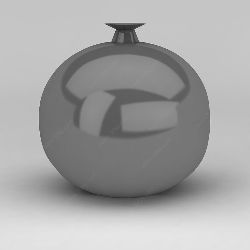 灰色花瓶3D模型