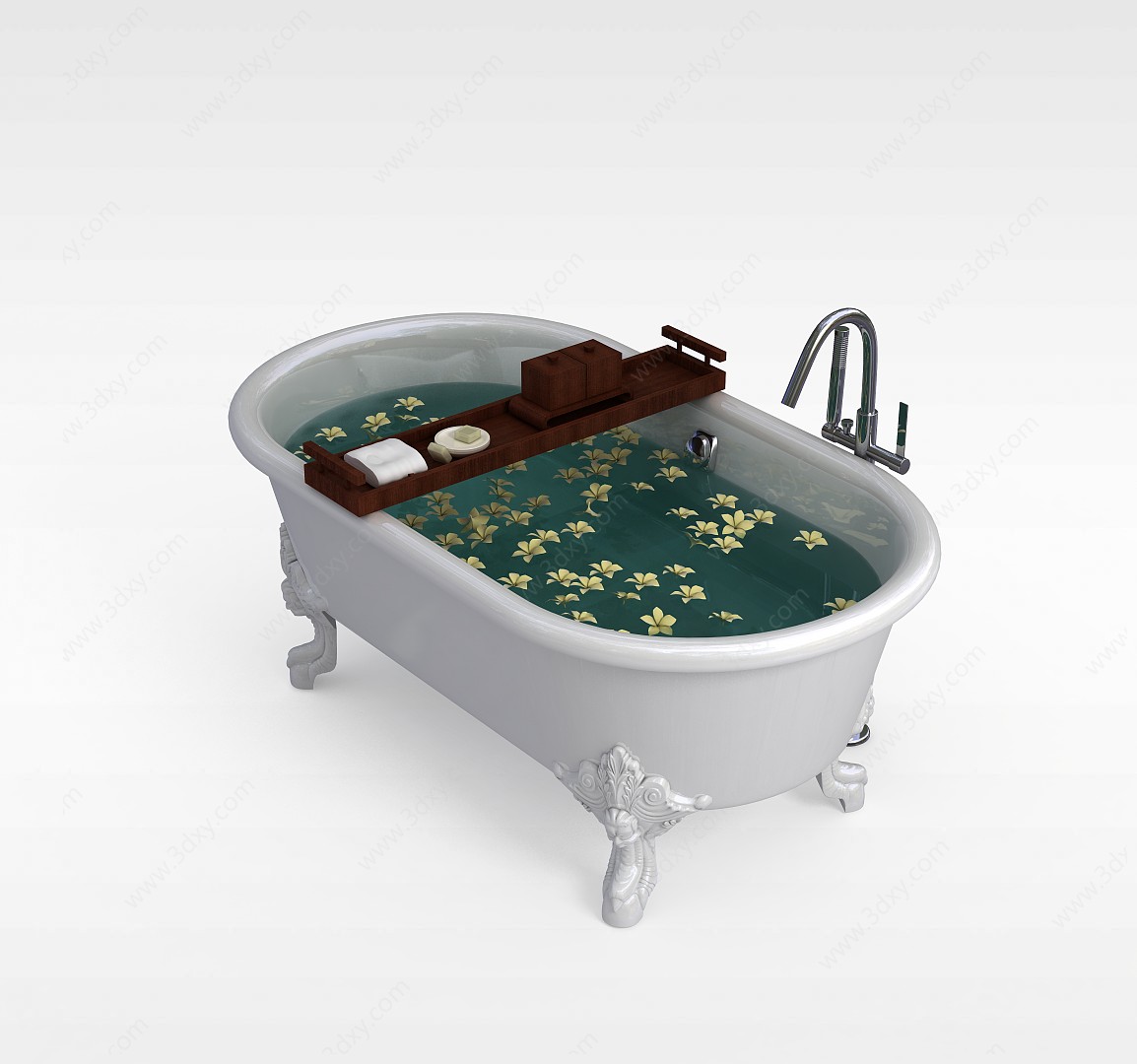 浪漫独立浴缸3D模型