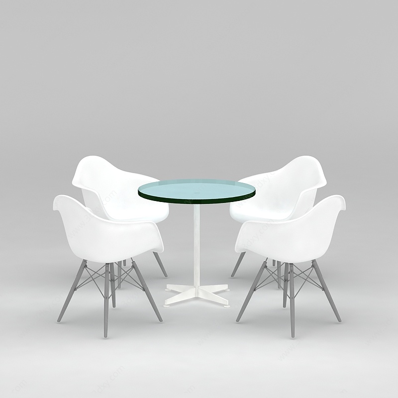 休闲洽谈桌椅3D模型
