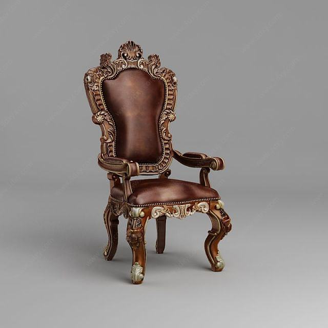 高档欧式椅3D模型