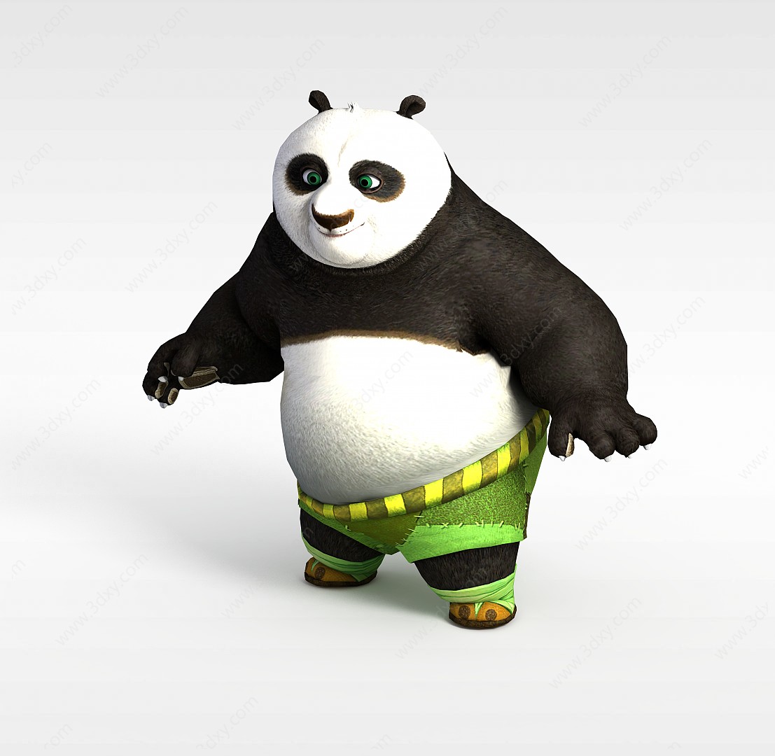 功夫熊猫3D模型