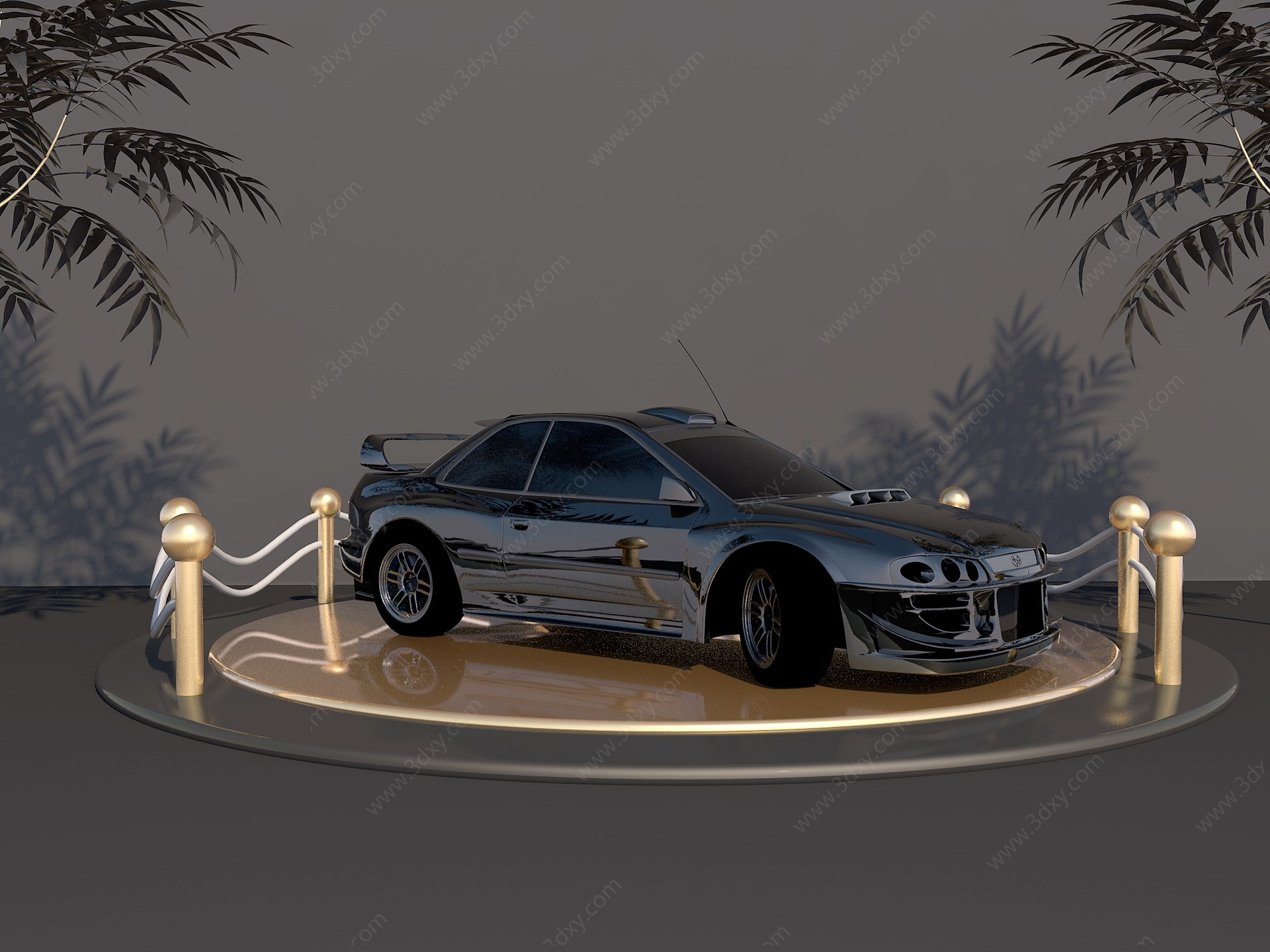 高档黑色汽车3D模型