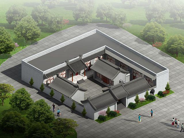 中式小院3D模型