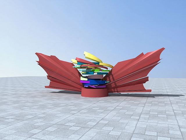广场雕塑3D模型