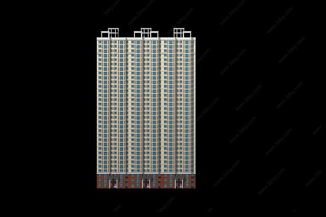 高层楼房建筑3D模型
