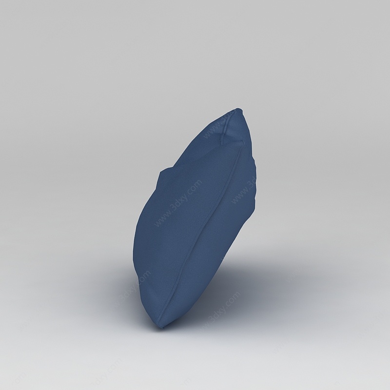 蓝色抱枕芯3D模型