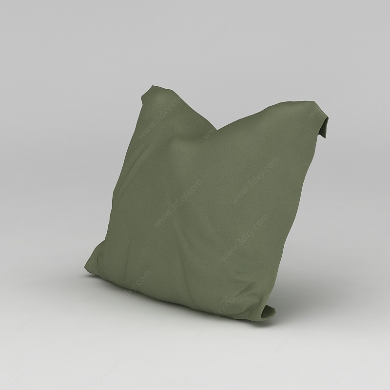 绿色沙发抱枕3D模型