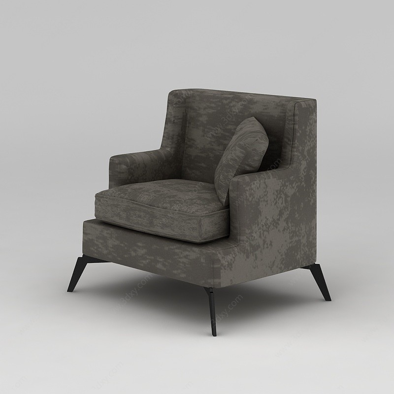 棕色休闲椅3D模型