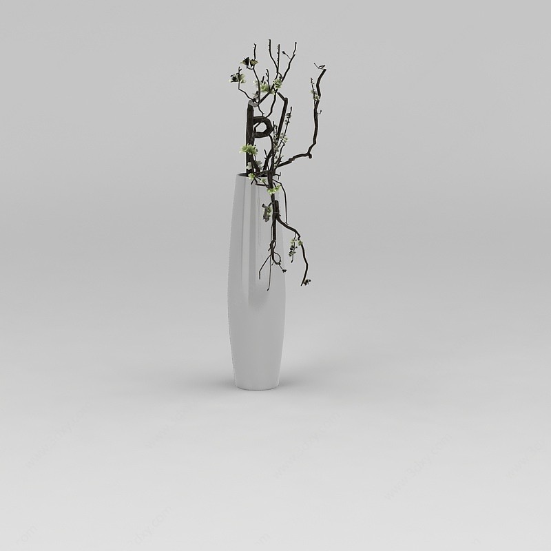 中式风格装饰花瓶3D模型