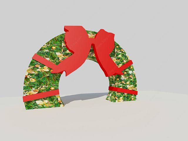 蝴蝶造型圣诞拱门3D模型