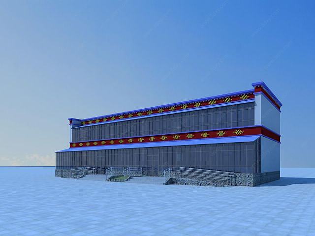 藏式民居3D模型