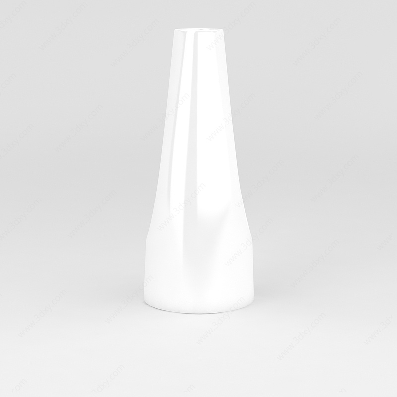 白色陶瓷瓶3D模型