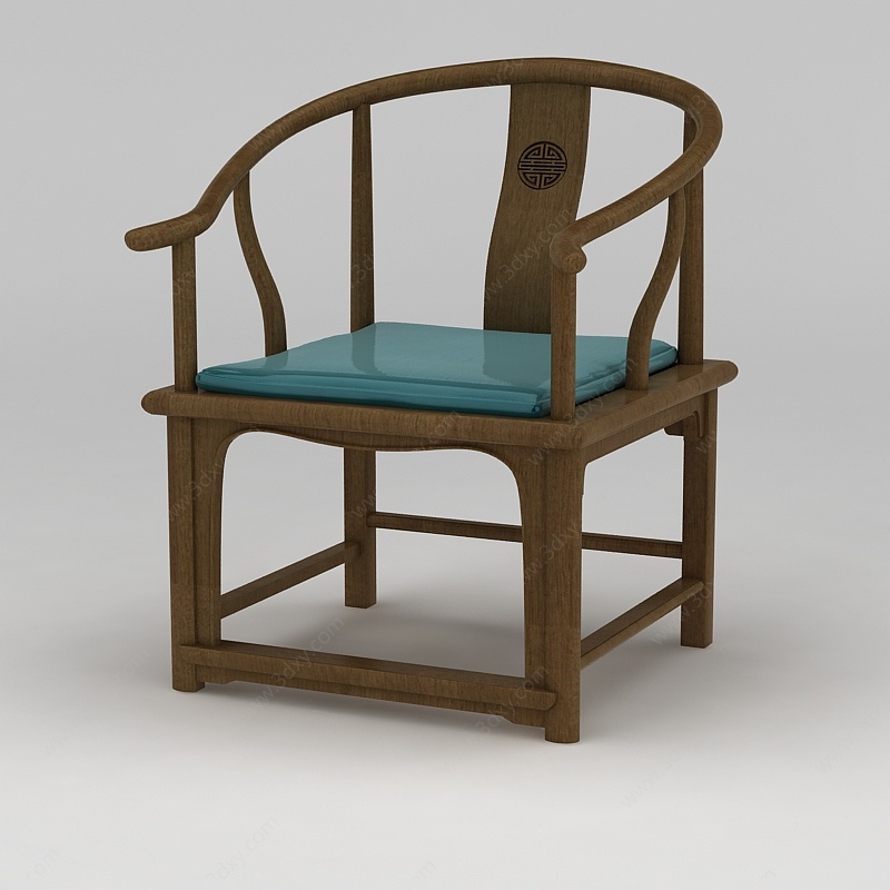 中式古典圈椅3D模型