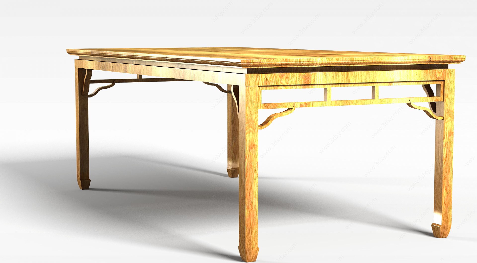 实木长桌子3D模型