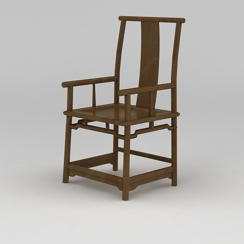 中式传统木椅3D模型