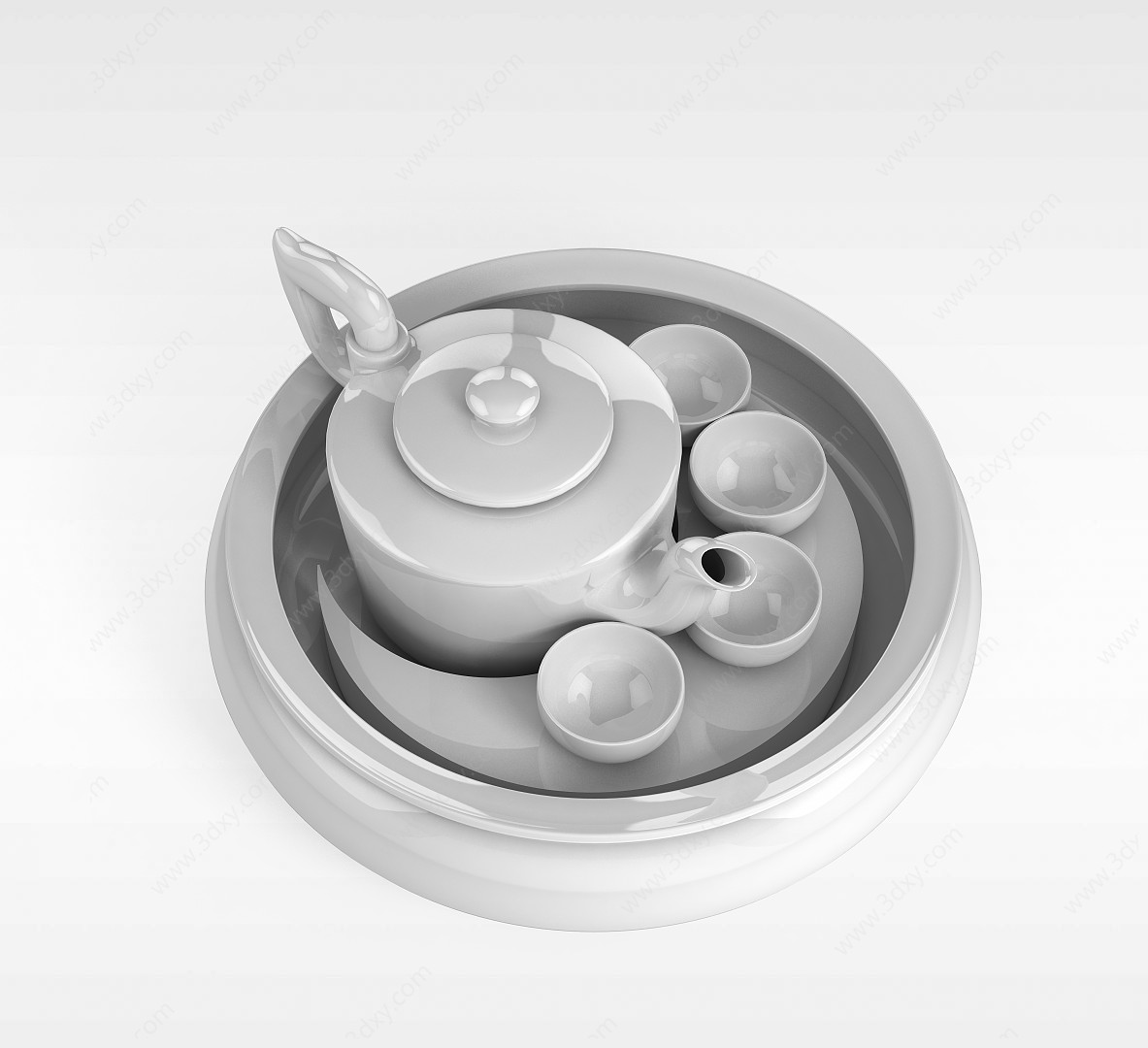 精品茶具3D模型