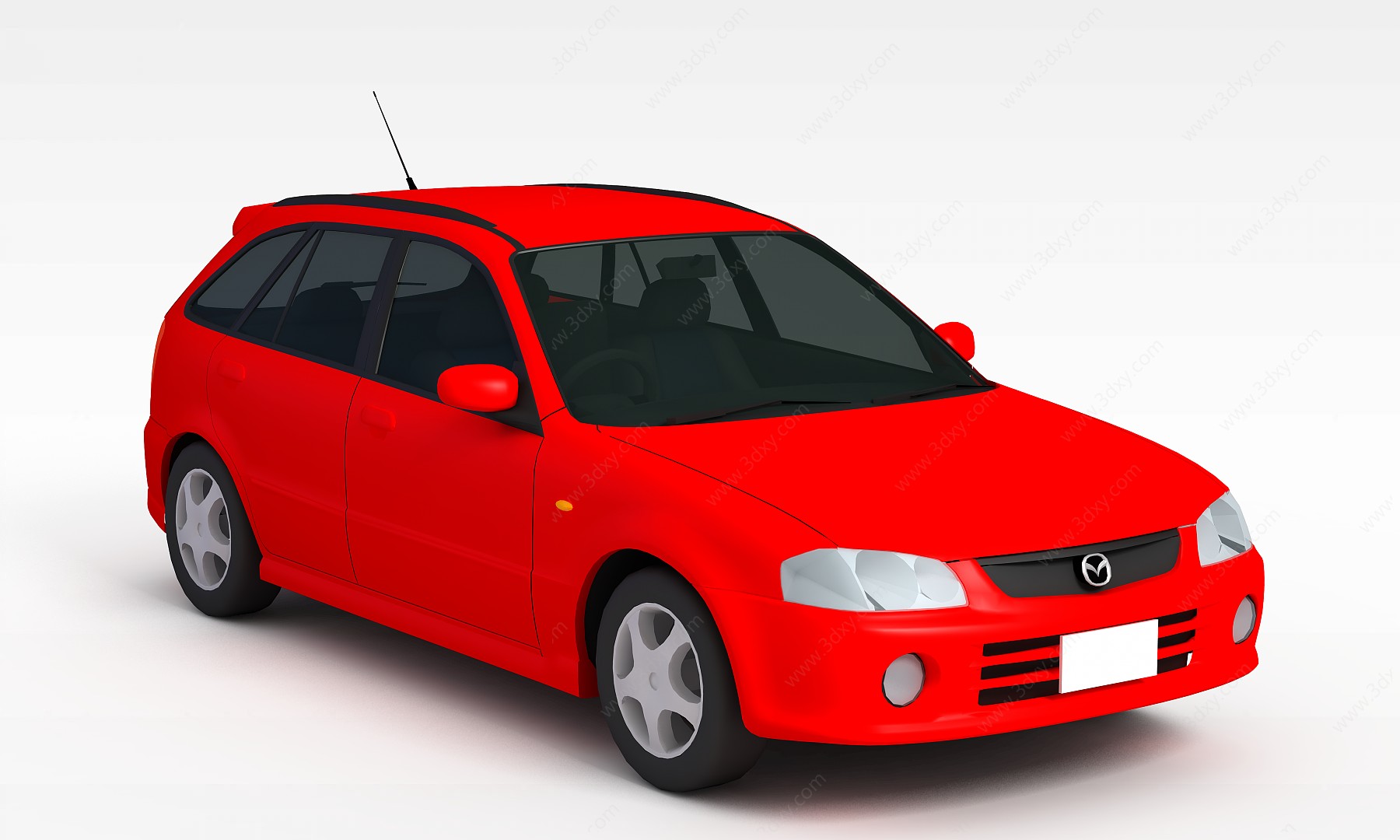 红色小汽车3D模型