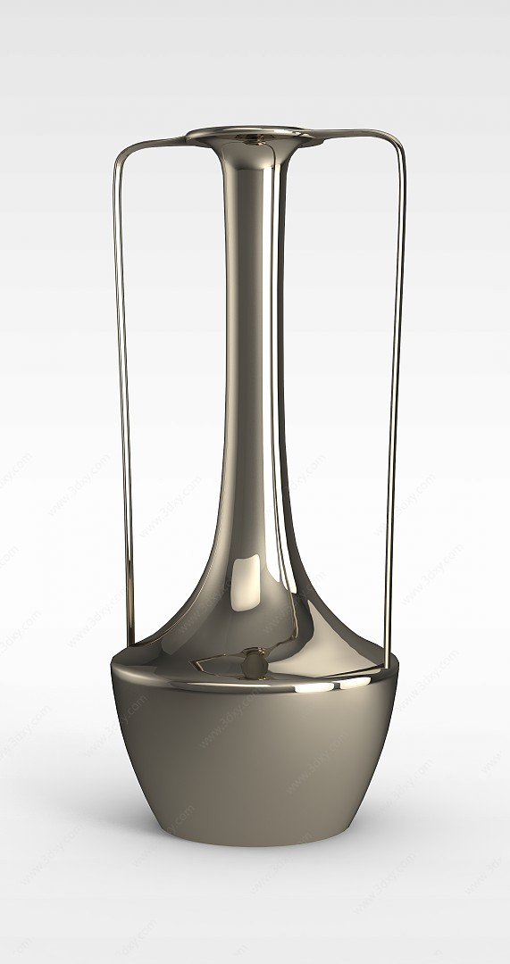 金属长颈花瓶3D模型