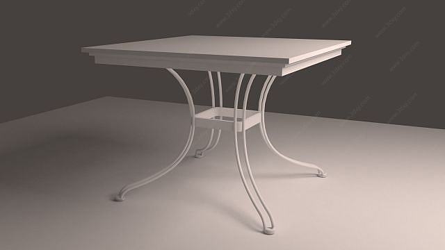 休闲风方桌3D模型