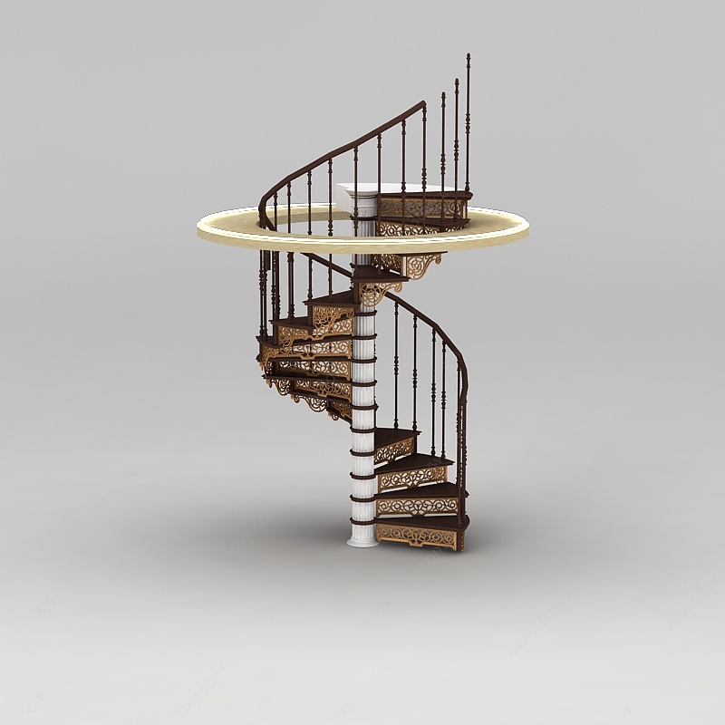 别墅楼梯3D模型