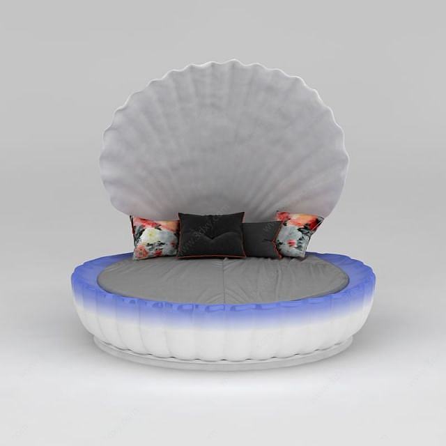 贝壳双人床3D模型