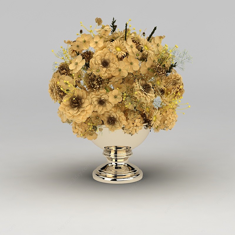 室内装饰花卉摆件3D模型