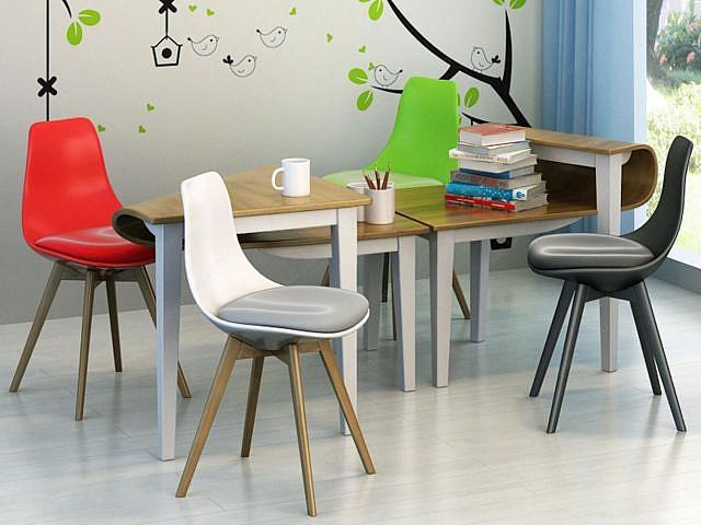 创意现代书桌椅组合3D模型