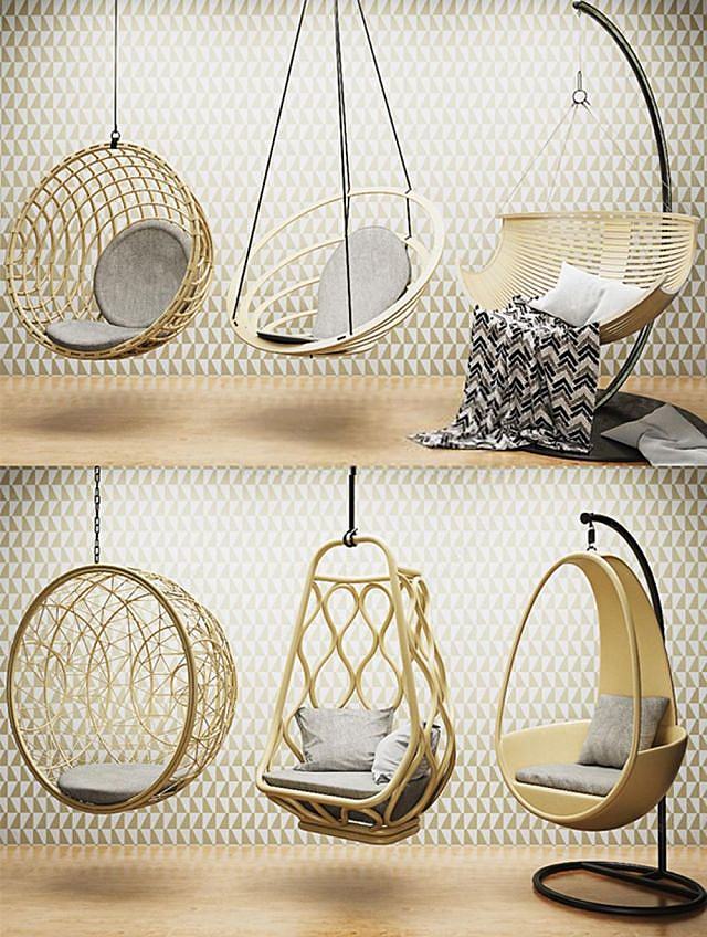 室内休闲吊椅3D模型