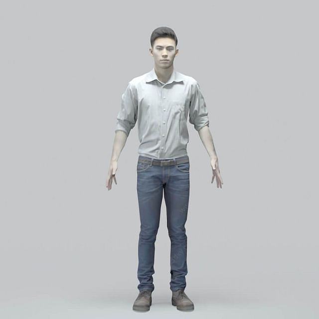 亚洲男人3D模型