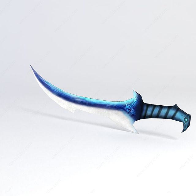 游戏弯刀匕首3D模型