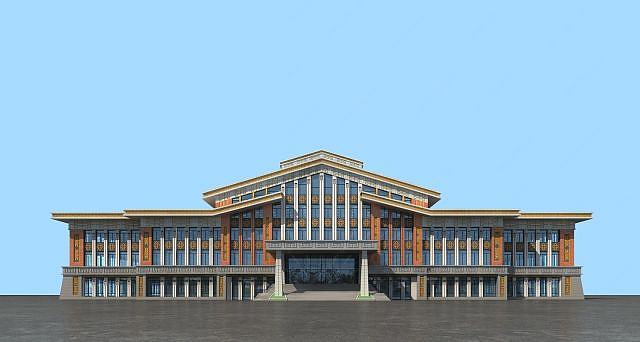 蒙族文化馆3D模型