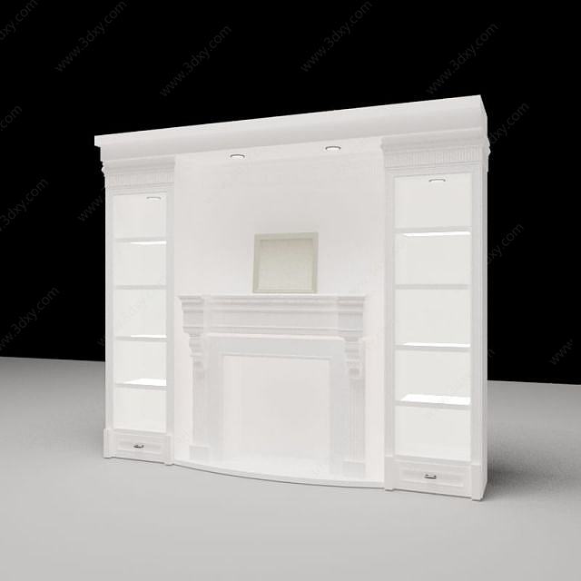壁炉柜3D模型
