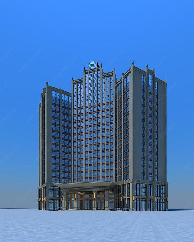 高层酒店3D模型
