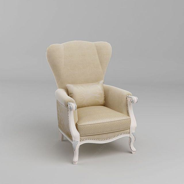 简欧沙发椅3D模型