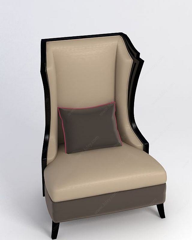 高背沙发椅3D模型