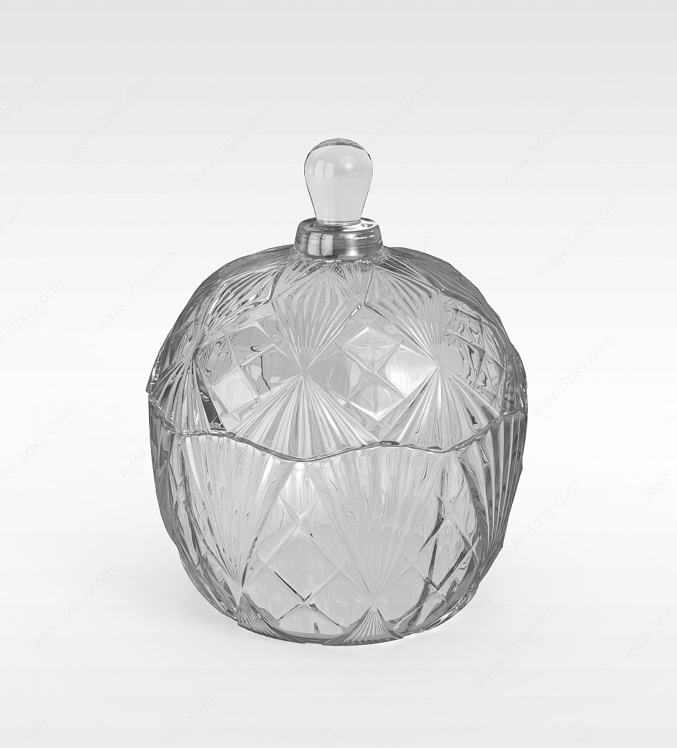 高档玻璃香水瓶3D模型